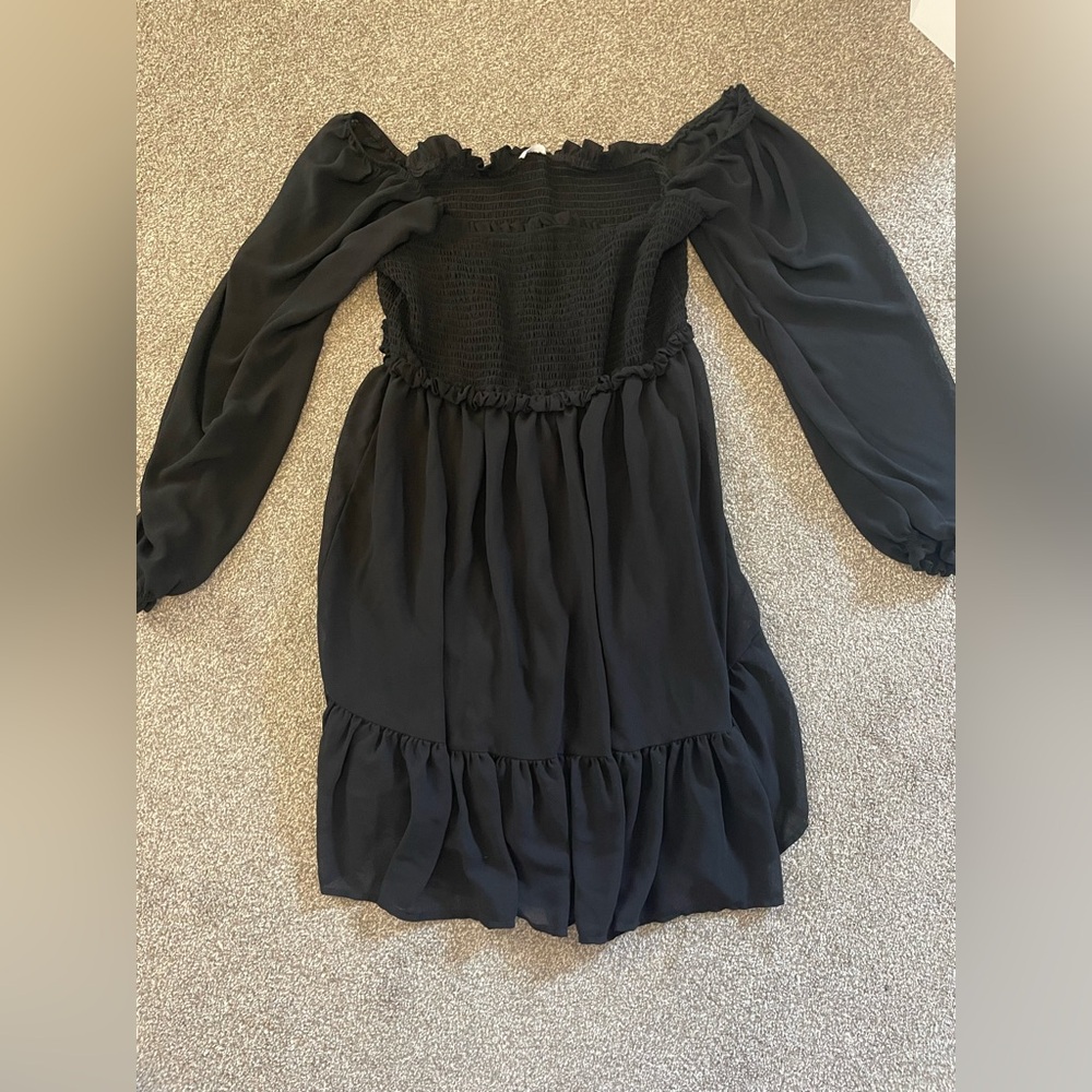 Elegant Black Off-Shoulder Dress